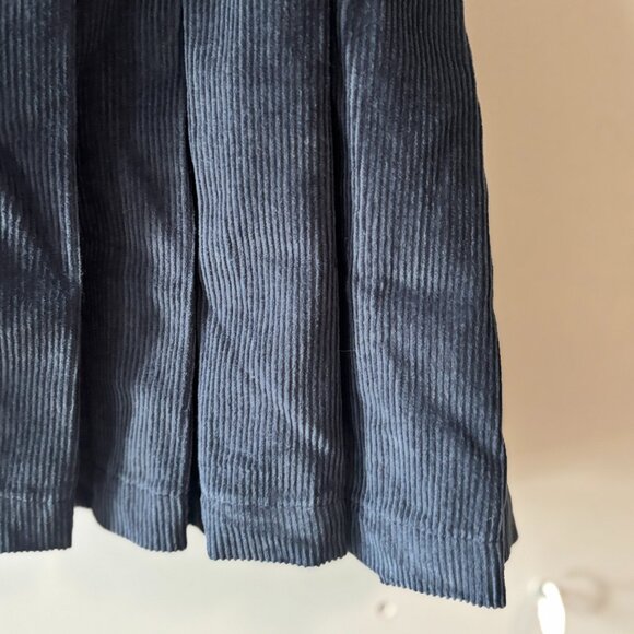 Reclaimed Vintage • navy corduroy pleated skirt - Picture 13 of 15